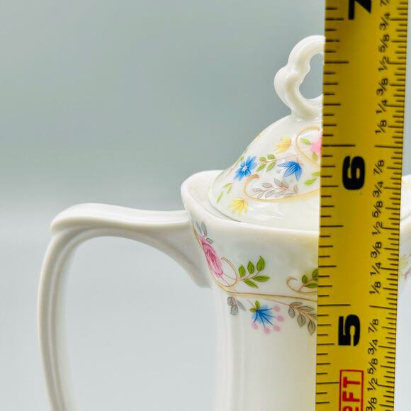 Chodziez Made in Poland Oil and Vinegar Floral Porcelain Cruet Set - Picture 10 of 11